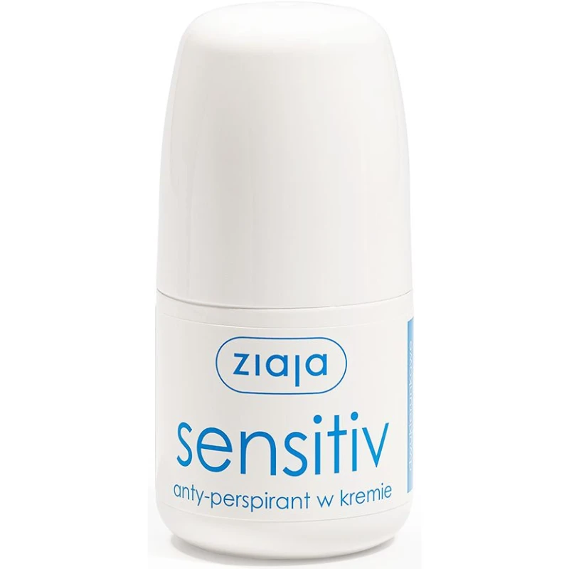 Ziaja Sensitiv, antyperspirant w kremie, roll-on 60 ml - Reguluje wydzielanie potu i neutralizuje jego zapach