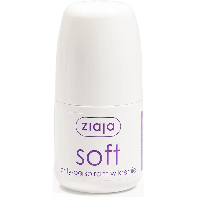 Ziaja Soft, antyperspirant w kremie, roll-on 60 ml - Ogranicza wydzielanie potu i chroni przed brzydkim zapachem