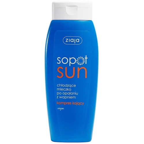 Ziaja Sopot Sun Chłodzące mleczko po opalaniu z wapniem, 200 ml - Nawilżające, regenerujące, z wapniem i efektem chłodzenia