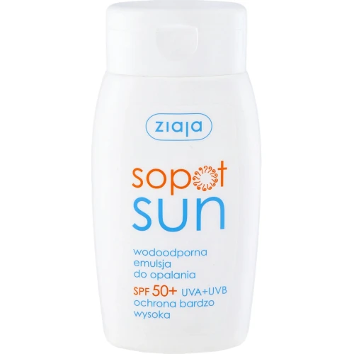 Ziaja Sopot Sun Emulsja do opalania wodoodporna SPF 50+, 125 ml - Bezpieczna dla wrażliwej skóry