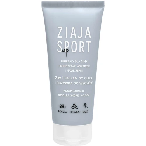 Ziaja Sport Up Balsam do ciała i odżywka do włosów 2w1, 200 ml - Intensywne nawilżenie i pielęgnacja skóry oraz włosów
