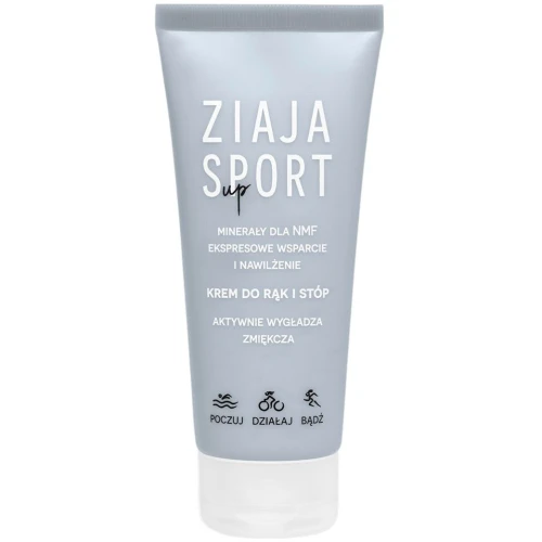 Ziaja Sport Up Krem do rąk i stóp, 100 ml - Intensywne nawilżenie i regeneracja skóry rąk i stóp
