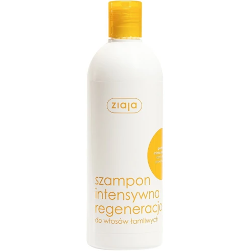 Ziaja Szampon intensywna regeneracja do włosów łamliwych, 400 ml - Regeneracja włosów łamliwych i rozdwojonych końcówek