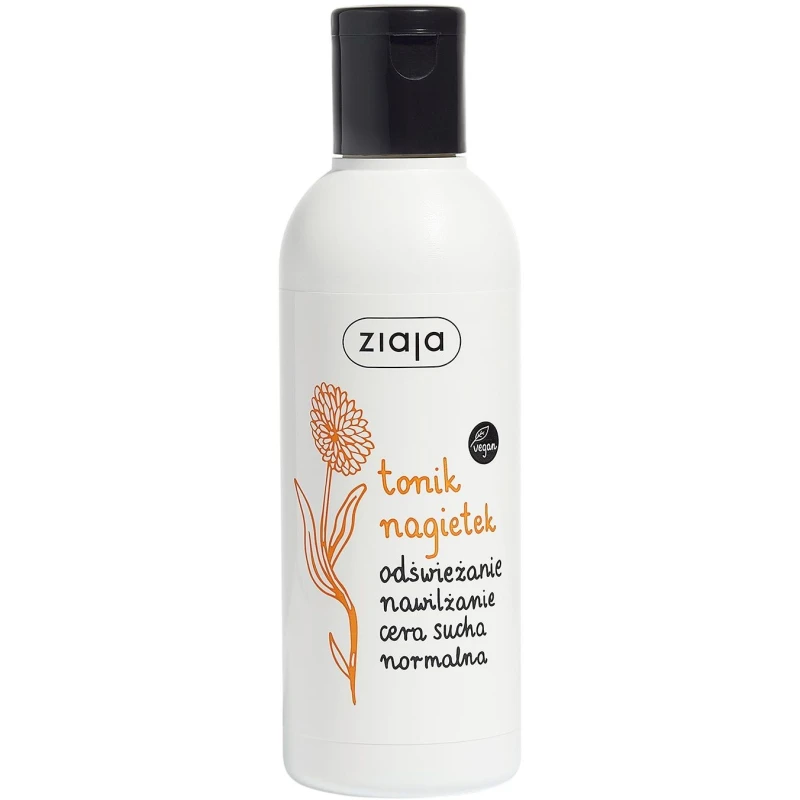 Ziaja Tonik Nagietek, 200 ml - Produkt wegański, 95% składników pochodzenia naturalnego