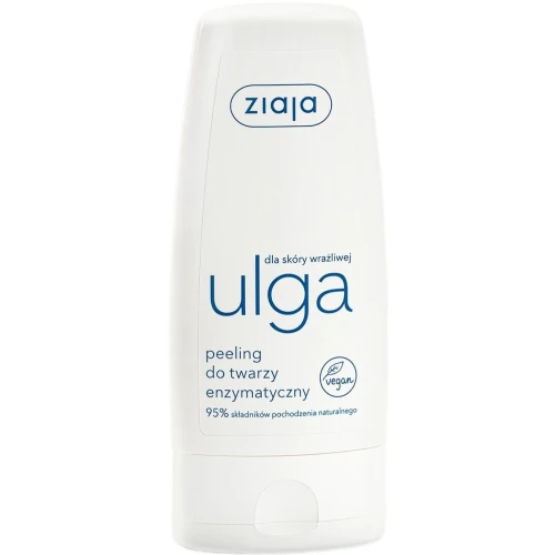 Ziaja Ulga Peeling do twarzy enzymatyczny, 60 ml - Złuszczanie, nawilżenie i wygładzenie dla skóry wrażliwej