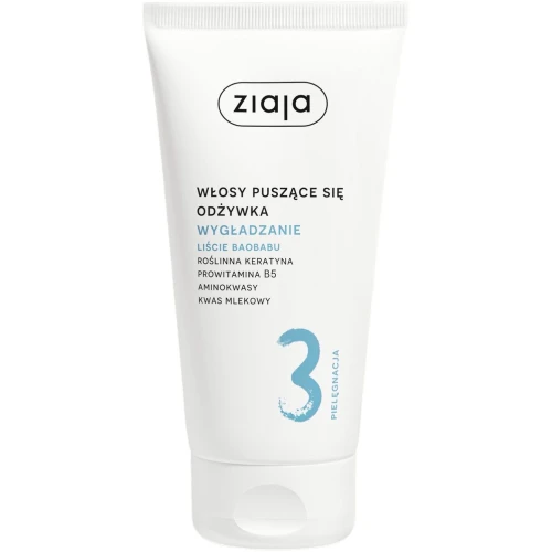 Ziaja Wygładzenie Liście Baobabu Odżywka do włosów, 160 ml - Do włosów puszących się i kręconych