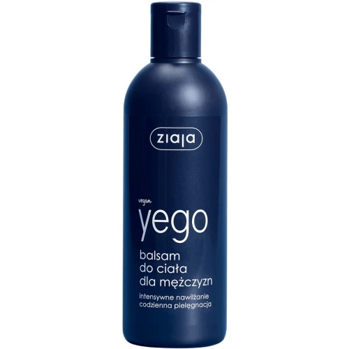 Ziaja Yego Balsam do ciała dla mężczyzn, 300 ml - Intensywne nawilżenie i orzeźwienie skóry po kąpieli