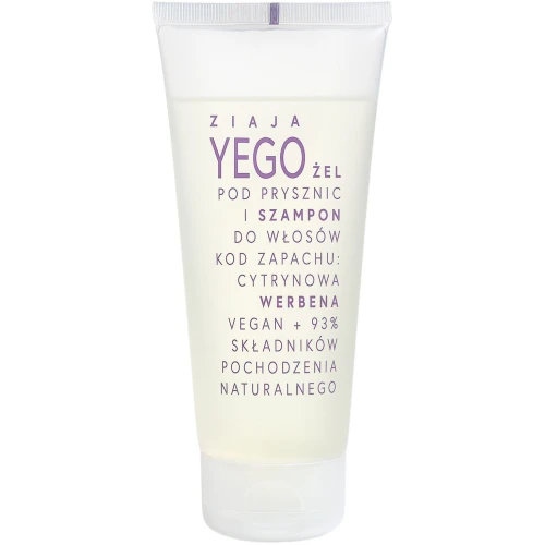 Ziaja Yego Cytrynowa Werbena Żel pod prysznic i szampon do włosów, 200 ml - Odświeża, oczyszcza i nawilża ciało
