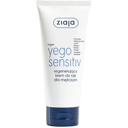 Ziaja Yego Regenerujący krem do rąk dla mężczyzn, 75 ml - Intensywna pielęgnacja i ochrona dłoni