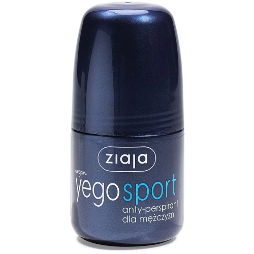 Ziaja Yego Sport Antyperspirant dla mężczyzn, 60 ml - Bez alkoholu, długotrwała ochrona