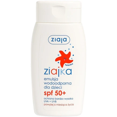 Ziajka Emulsja wodoodporna dla dzieci SPF 50+, 125 ml - Delikatna i bezpieczna dla skóry maluchów