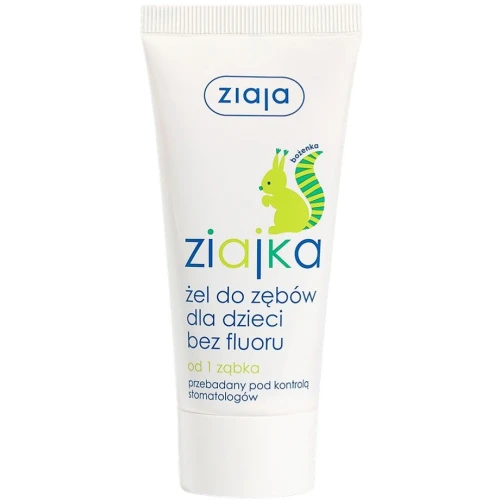 Ziajka Żel do zębów dla dzieci bez fluoru, 50 ml - Od 1 ząbka