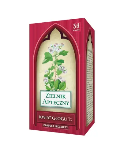 Kwiat głogu fix zioła do zaparzania, 30 sztuk - Zioła w saszetkach stosowane w łagodnych dolegliwościach serca o podłożu nerwicowym