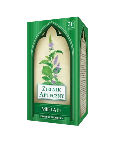 Mięta fix zioła do zaparzania w saszetkach, 30 sztuk - Zioła w saszetkach, łagodzą zaburzenia trawienia, niestrawność i wzdęcia