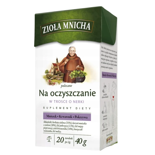 Zioła Mnicha Na Oczyszczanie, 20 saszetek po 2 g - W trosce o nerki