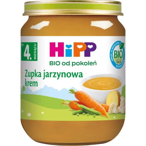 HiPP Zupka jarzynowa - krem BIO, 125 g - Dla niemowląt od 4. miesiąca życia