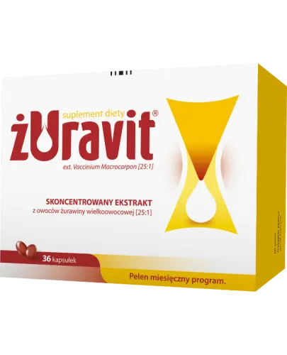 Żuravit, 36 Kapsułek - Suplement diety zawierający wysoko skoncentrowany ekstrakt z owoców żurawiny wielkoowocowej