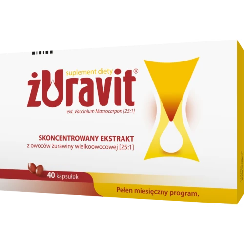 Żuravit, 40 kapsułek - Wsparcie zdrowia układu moczowego osób dorosłych