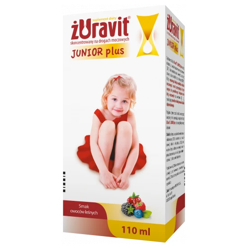Żuravit Junior Plus, 110 ml - Suplement diety o smaku owoców leśnych