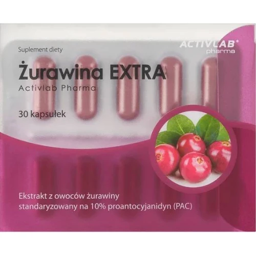 ActivLab Pharma Żurawina Extra, 30 kapsułek - Standaryzowany ekstrakt z żurawiny wzbogacony o pietruszkę zwyczajną